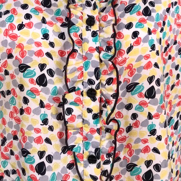Multicolor Button Up Blouse - Picture 2 of 6